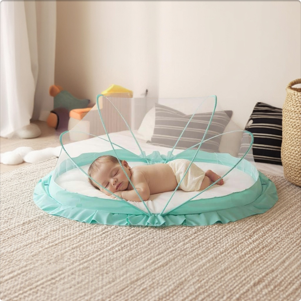 Baby Crib Mosquito Net Ocean Green 135x65x65 cm