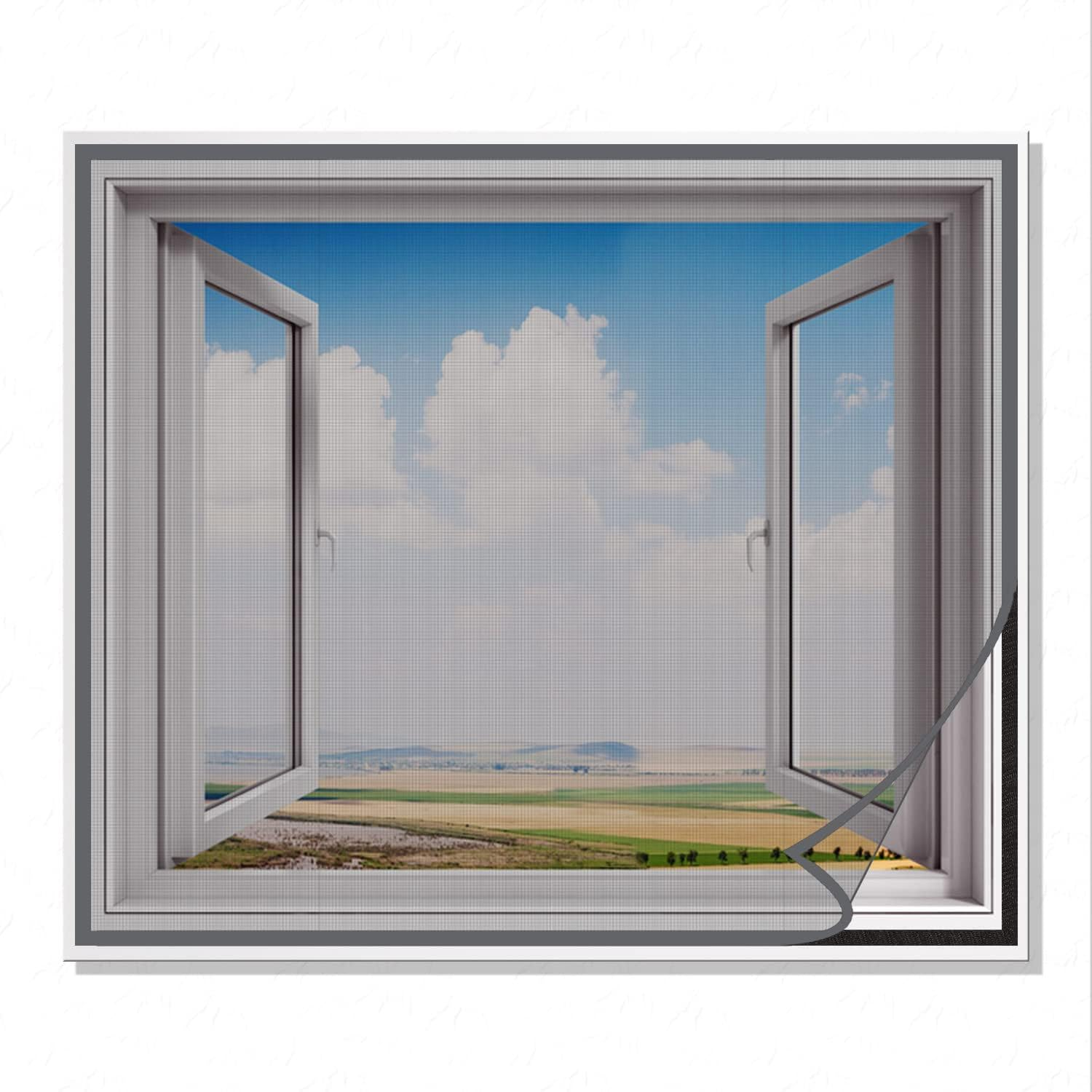 Polyester Window Mosquito Net (Pre-Stitched) - GREY
