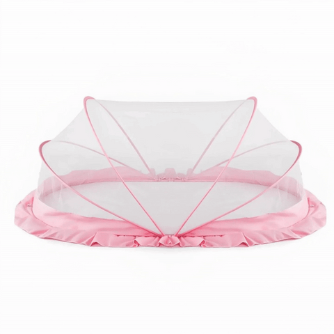 Baby Mosquito Net | Foldable | 135x65x65 cm | Pink | Ingenious Design | LifeKrafts baby Mosquito net LifeKrafts