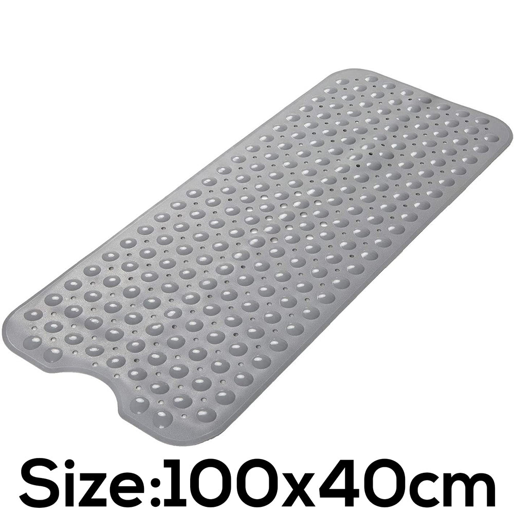 Anti Slip Bath Mat with suction cup Grey color - LifeKrafts