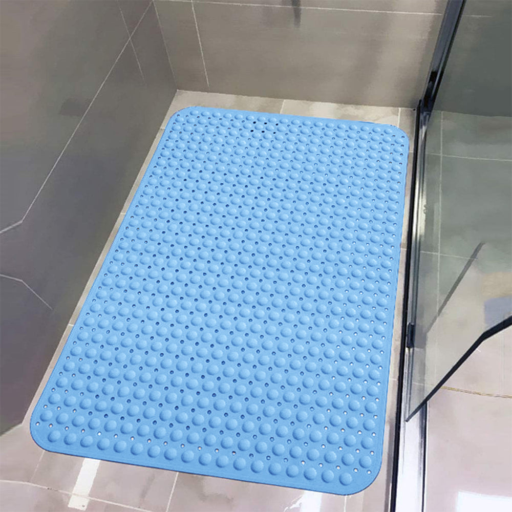 Experia Anti-Slip with Suction Cup Bath Mat, 106 x 60cm Blue (Soft-Pebble) LifeKrafts