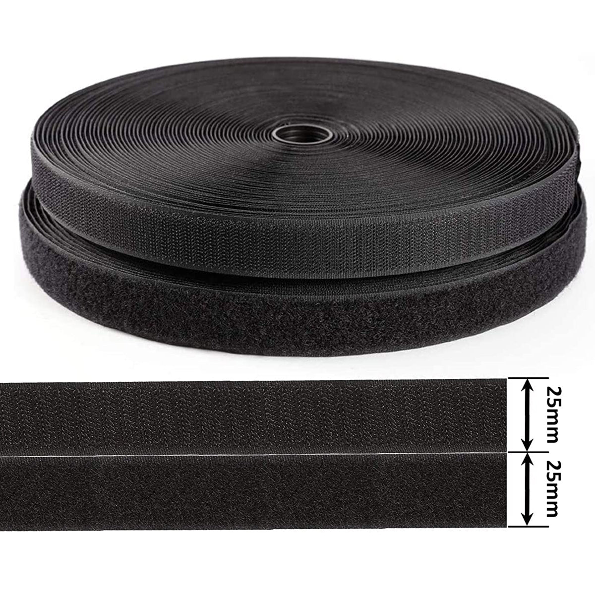Non Adhesive Hook Tape & Non Adhesive Loop tape - Black Color LifeKrafts