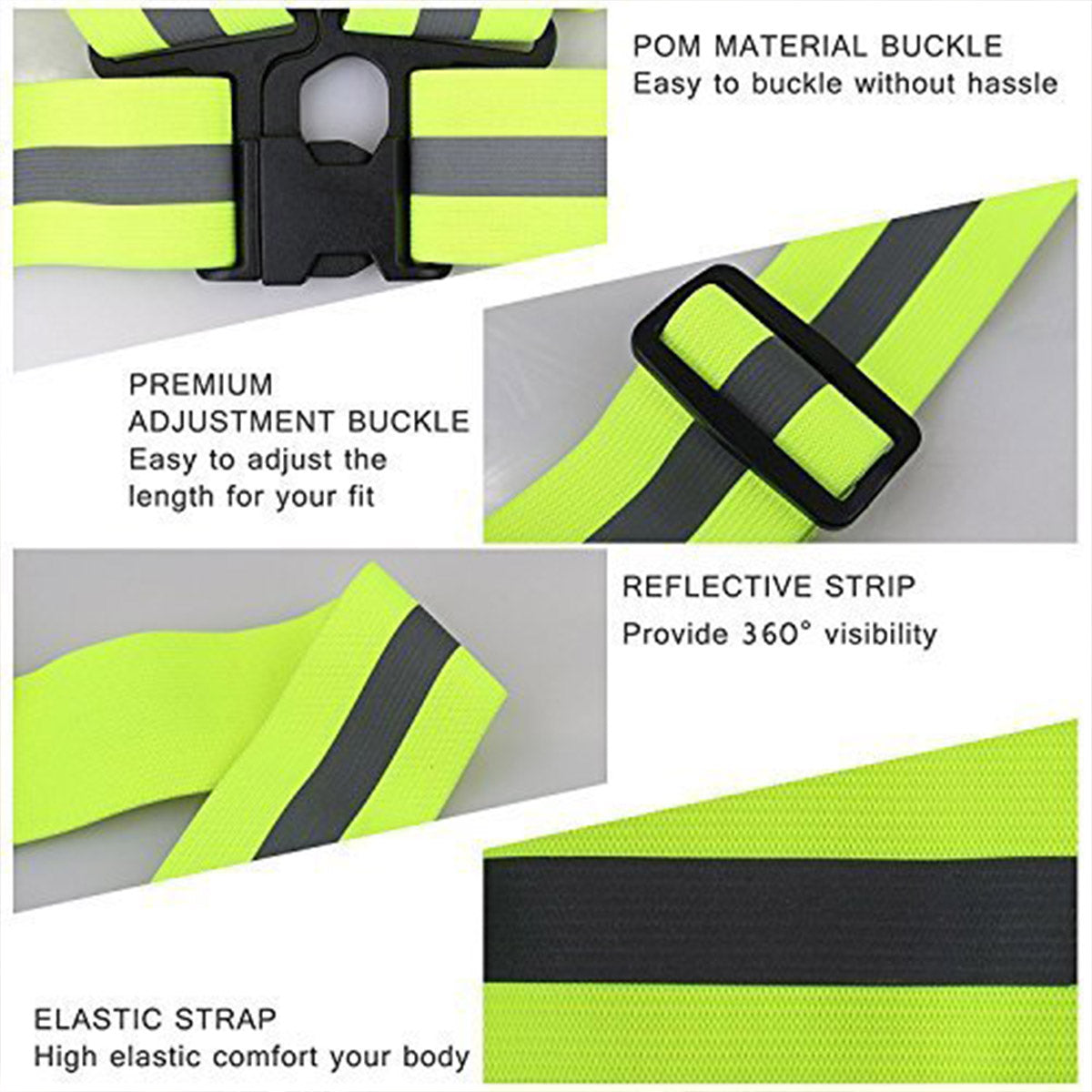 Safety Reflective Vest for Outdoors and Biking - Green Color LifeKrafts