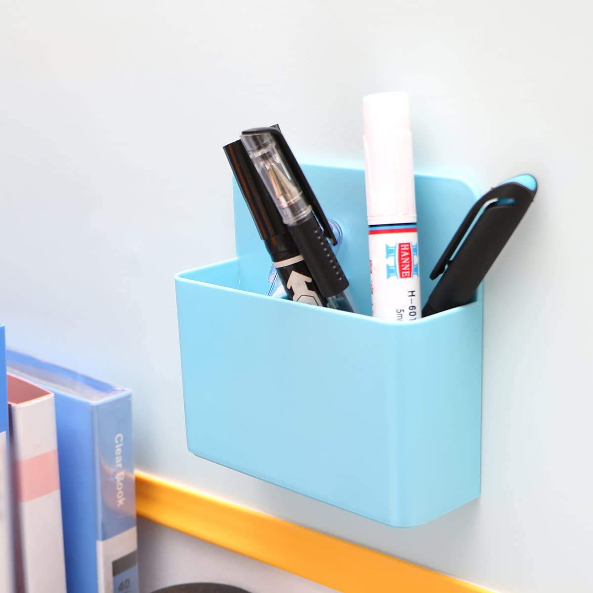 Magnetic Dry Erase Marker Pen Pencil Holder - Blue color LifeKrafts