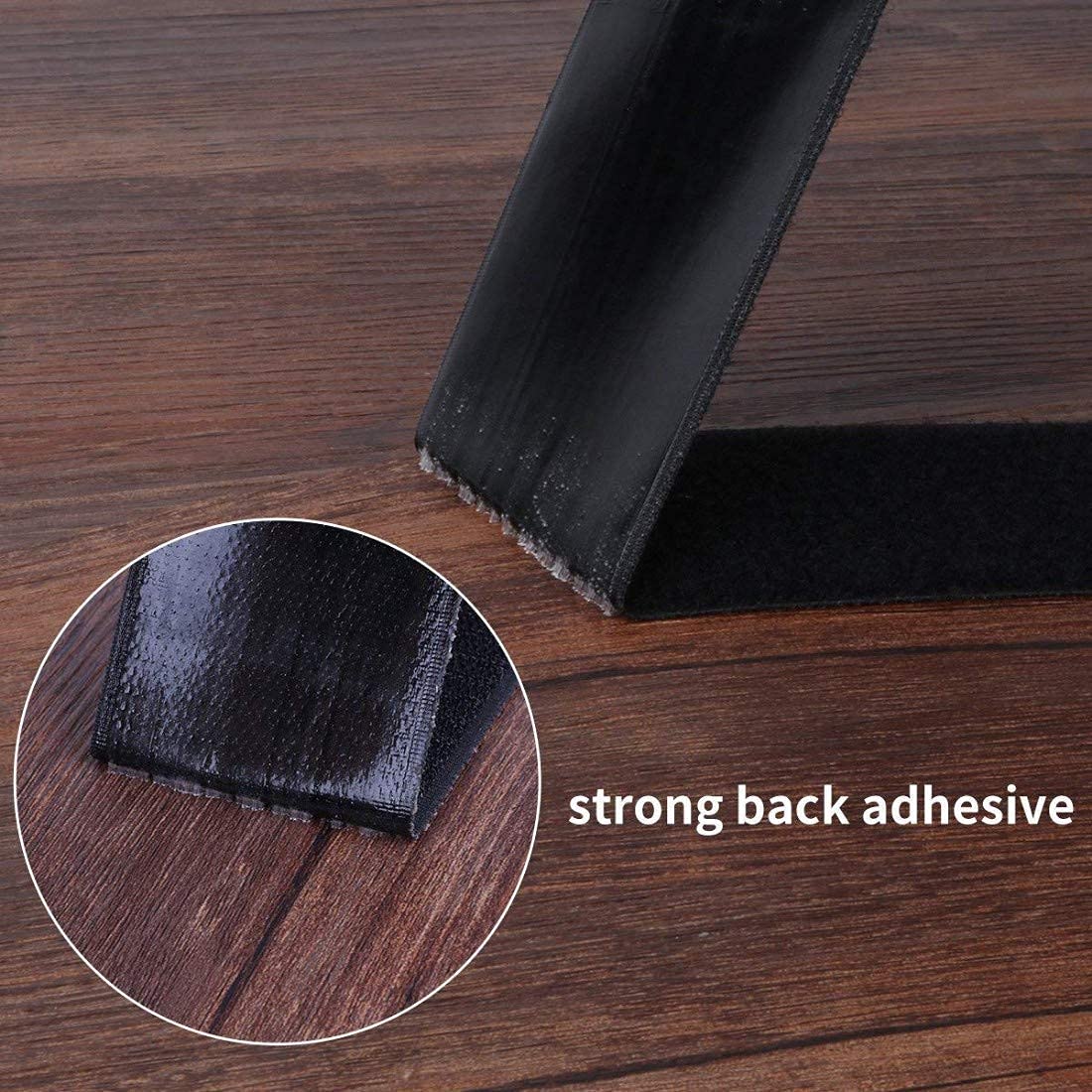 Self Adhesive Hook Tape and Self Adhesive Loop Tape - Black Color (25mm) LifeKrafts