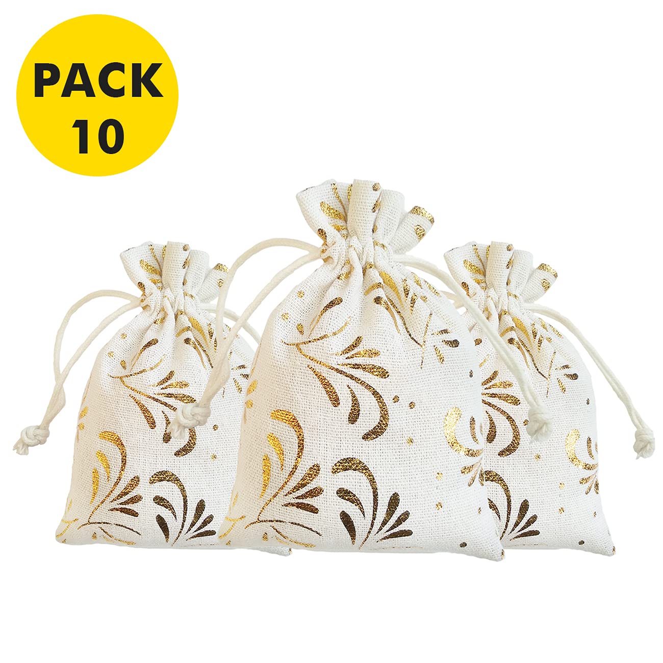 Cotton Printed Drawstring Gift Bags Return Gifts Bags for Festivals, Functions LifeKrafts