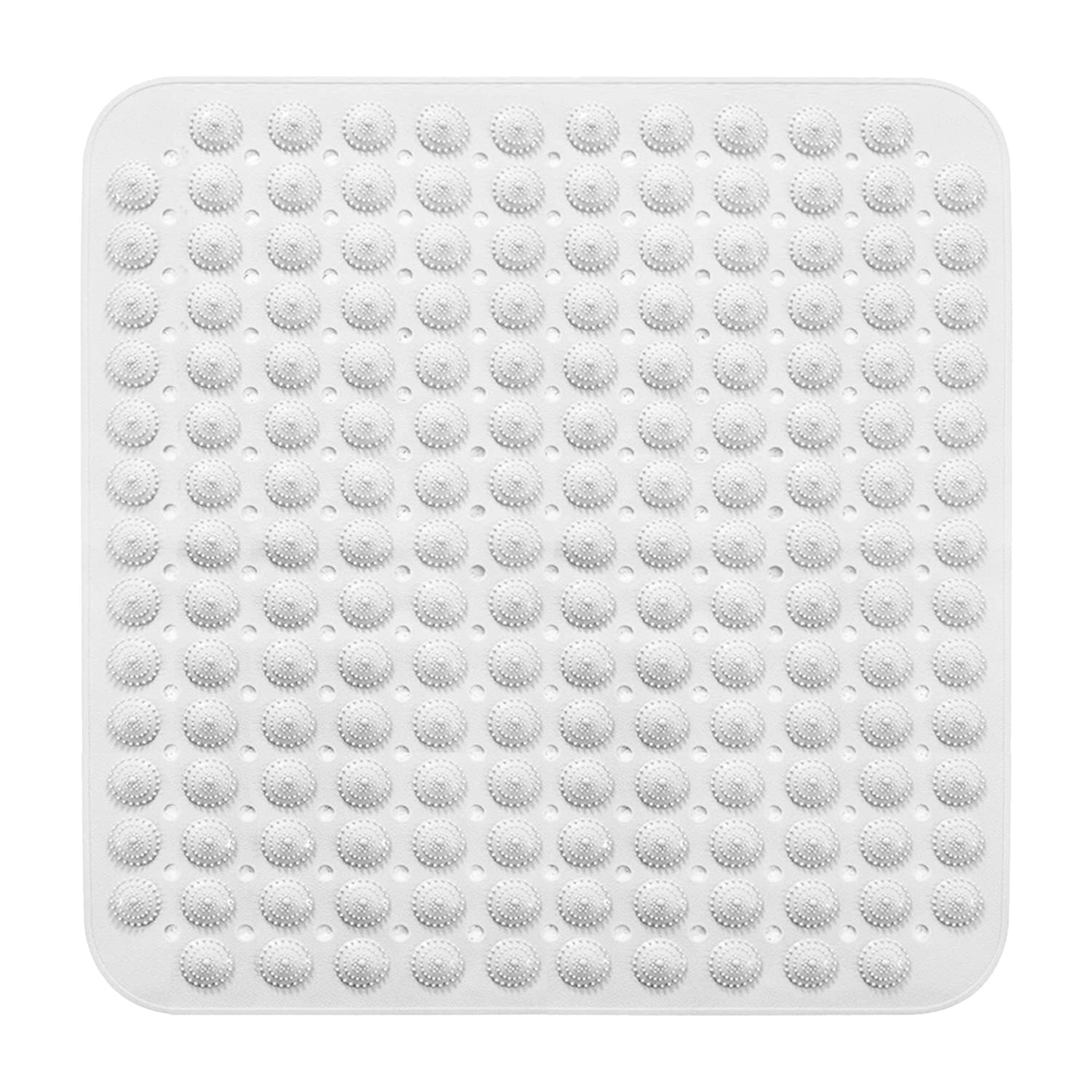 PVC Accu-Pebble Anti-Slip Bathroom Shower Mat (White, 80x80 cm) LifeKrafts