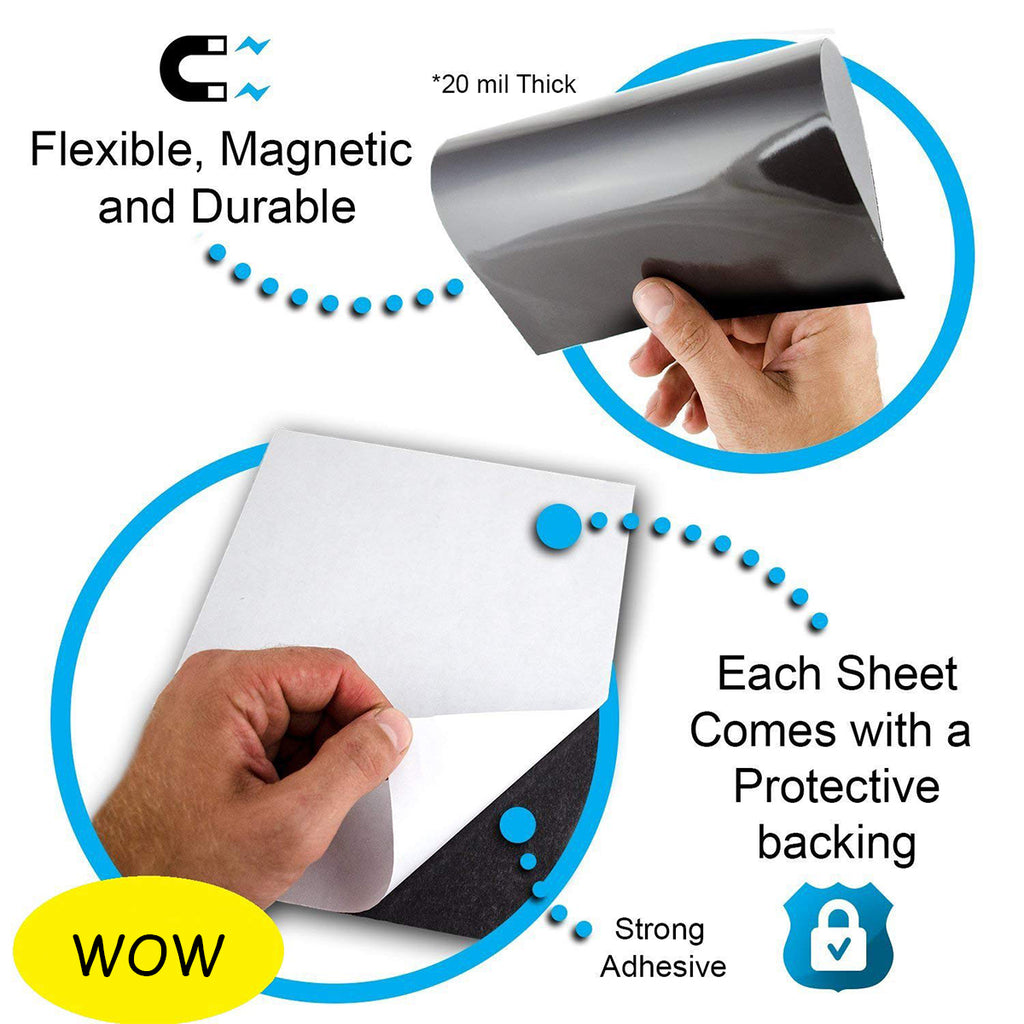 LifeKrafts Magnetic Adhesive Sheets, 12 x 12, Pack of 1, Make Anything  a Magnet!
