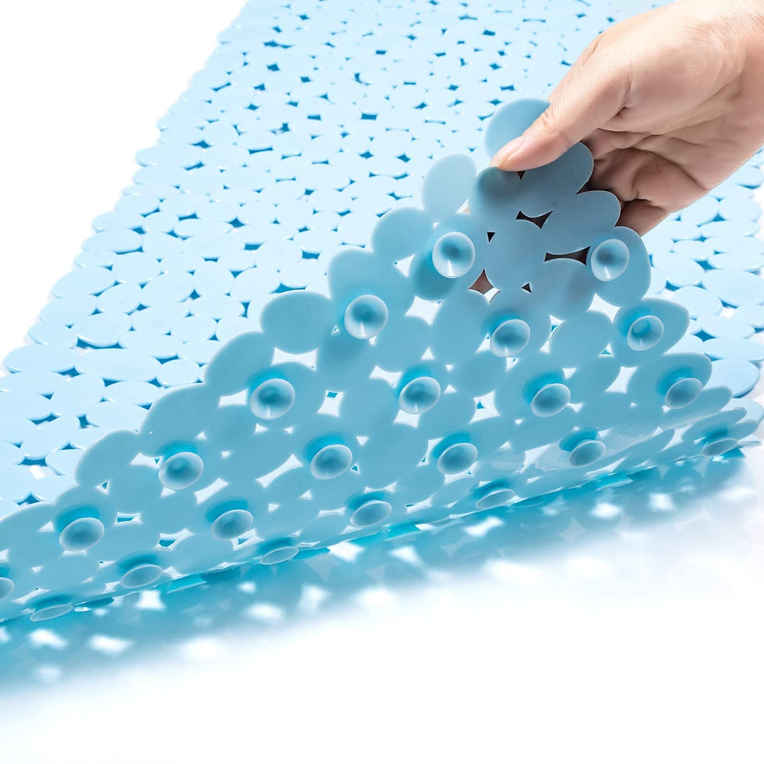 Anti-Slip Mat for Bathroom Floor 88 x 40 cm (Blue) Pack of 1 LifeKrafts