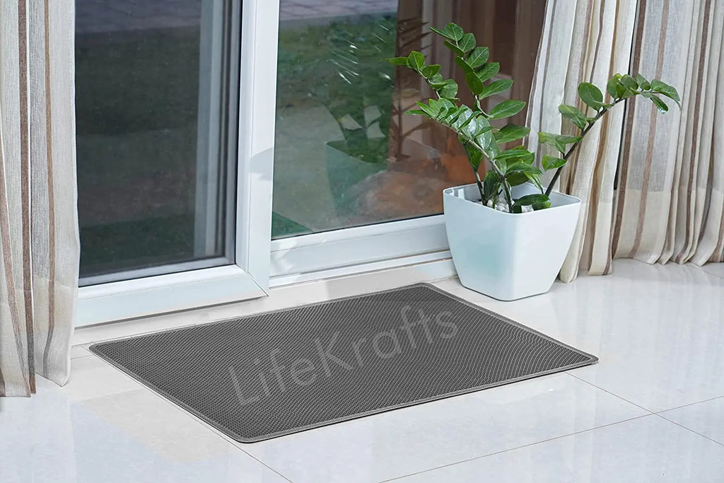 Anti-Skid Mat: Multipurpose Commercial PVC Floor Mat - Grey anti-skid floor mats LifeKrafts