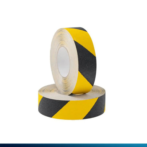LifeKrafts yellow and black caution anti-skid tape rolls for indoor and outdoor safety