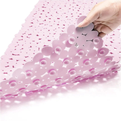 Anti-Slip Mat (Stone Pebble) for Bathroom Floor 88 x 40 cm (Pink) Pack of 1 LifeKrafts