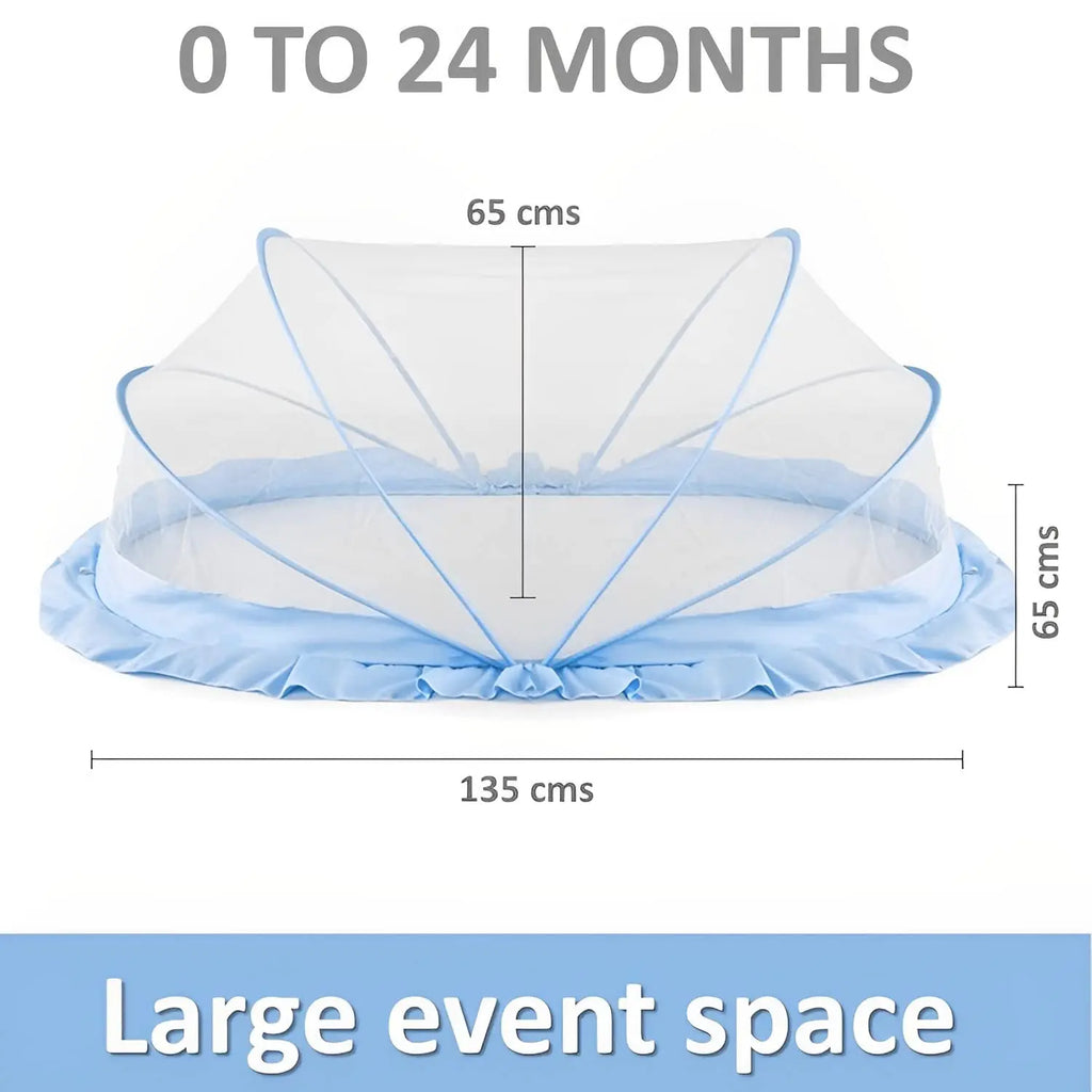 Baby Mosquito Net | Foldable | 135x65x65 cm | Blue | Honey Comb Mesh | LifeKrafts baby Mosquito net LifeKrafts
