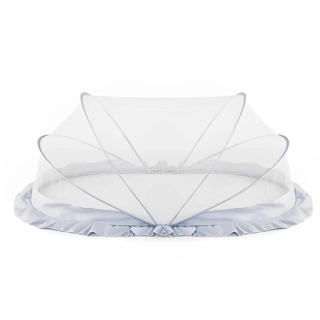 Baby Mosquito Net | Foldable | 135x65x65 cm | Grey | 360 degree protection| LifeKrafts Grey baby mosquito crib net LifeKrafts