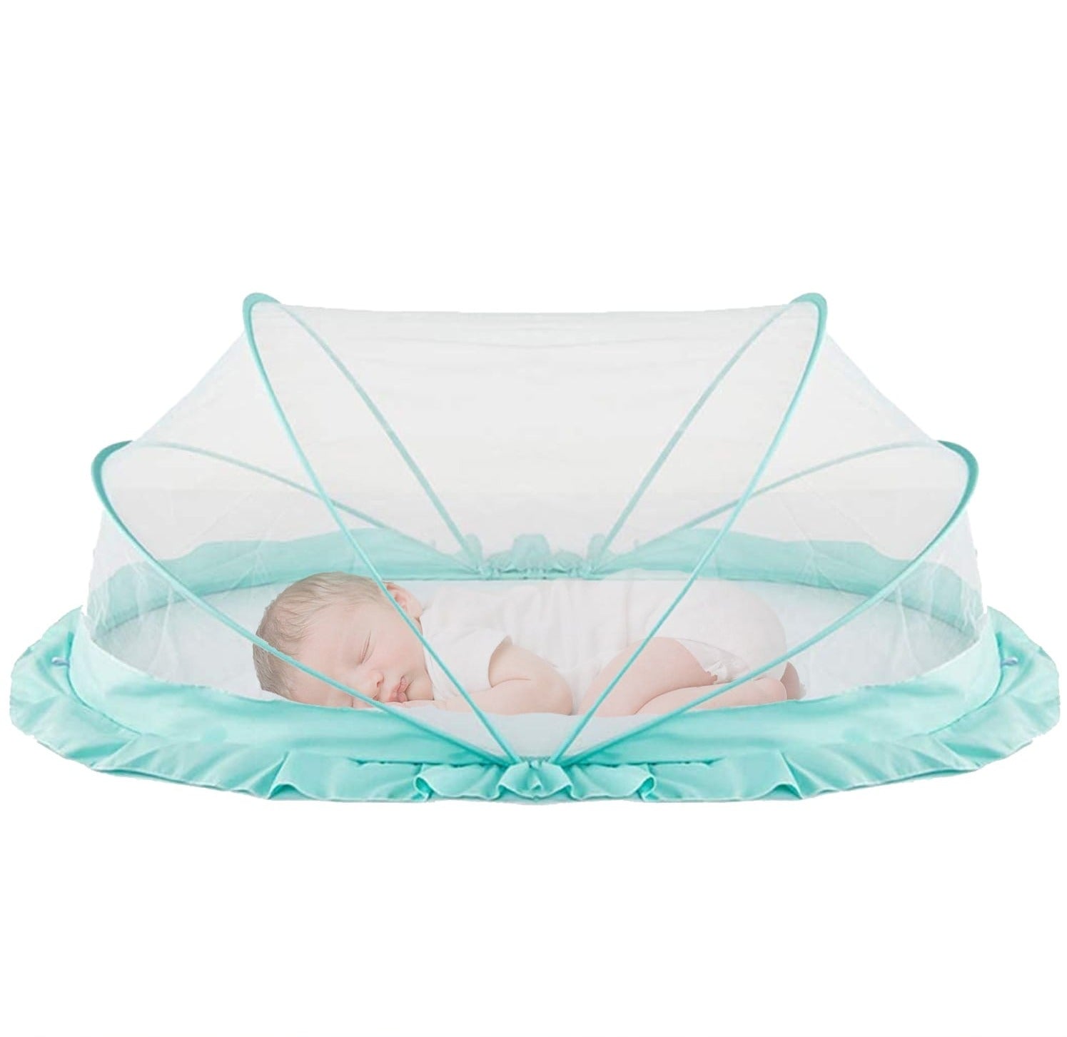 Baby Crib Mosquito Net Ocean Green 135x65x65 cm LifeKrafts