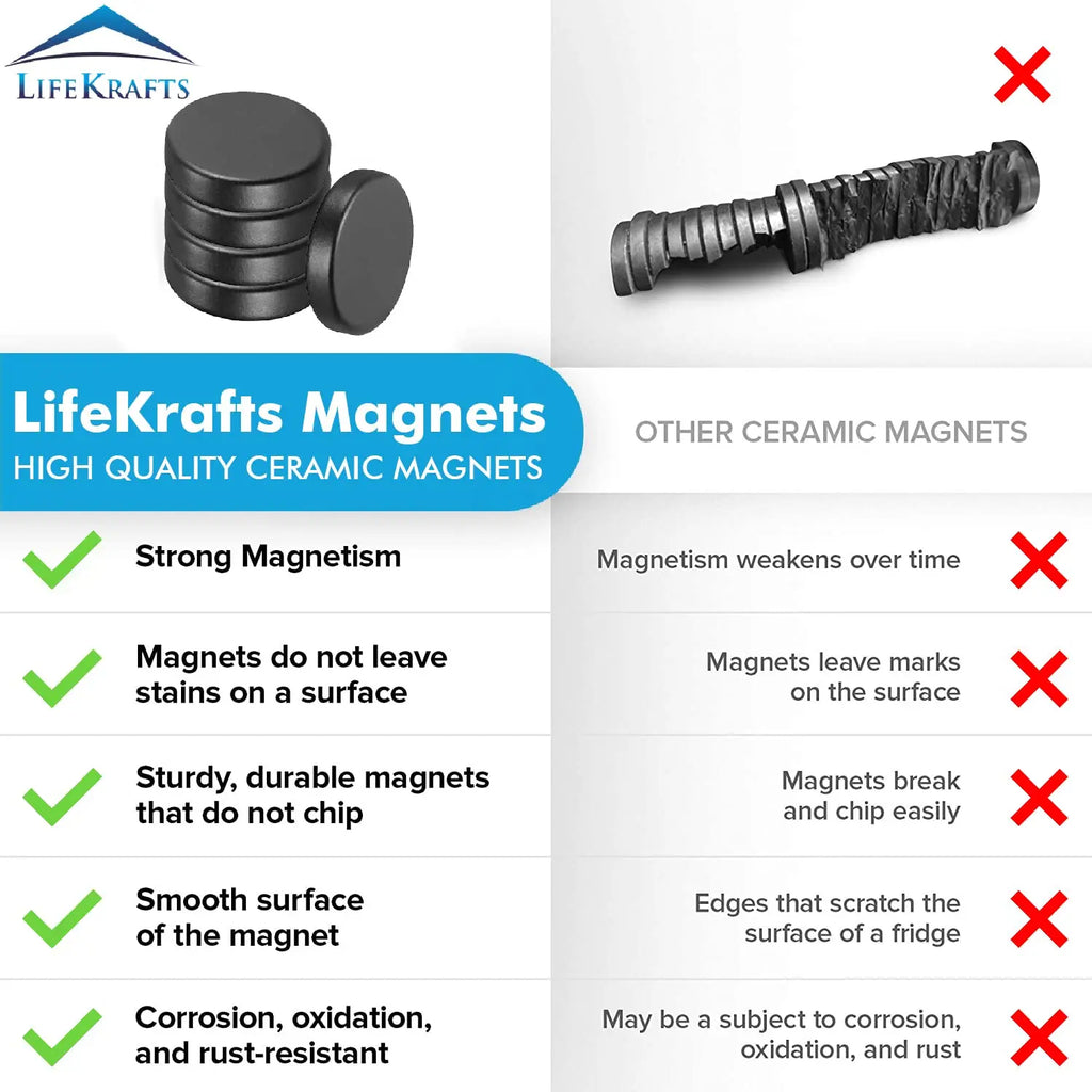 Round ceramic ferrite magnets for refrigerator and magnetic whiteboard use