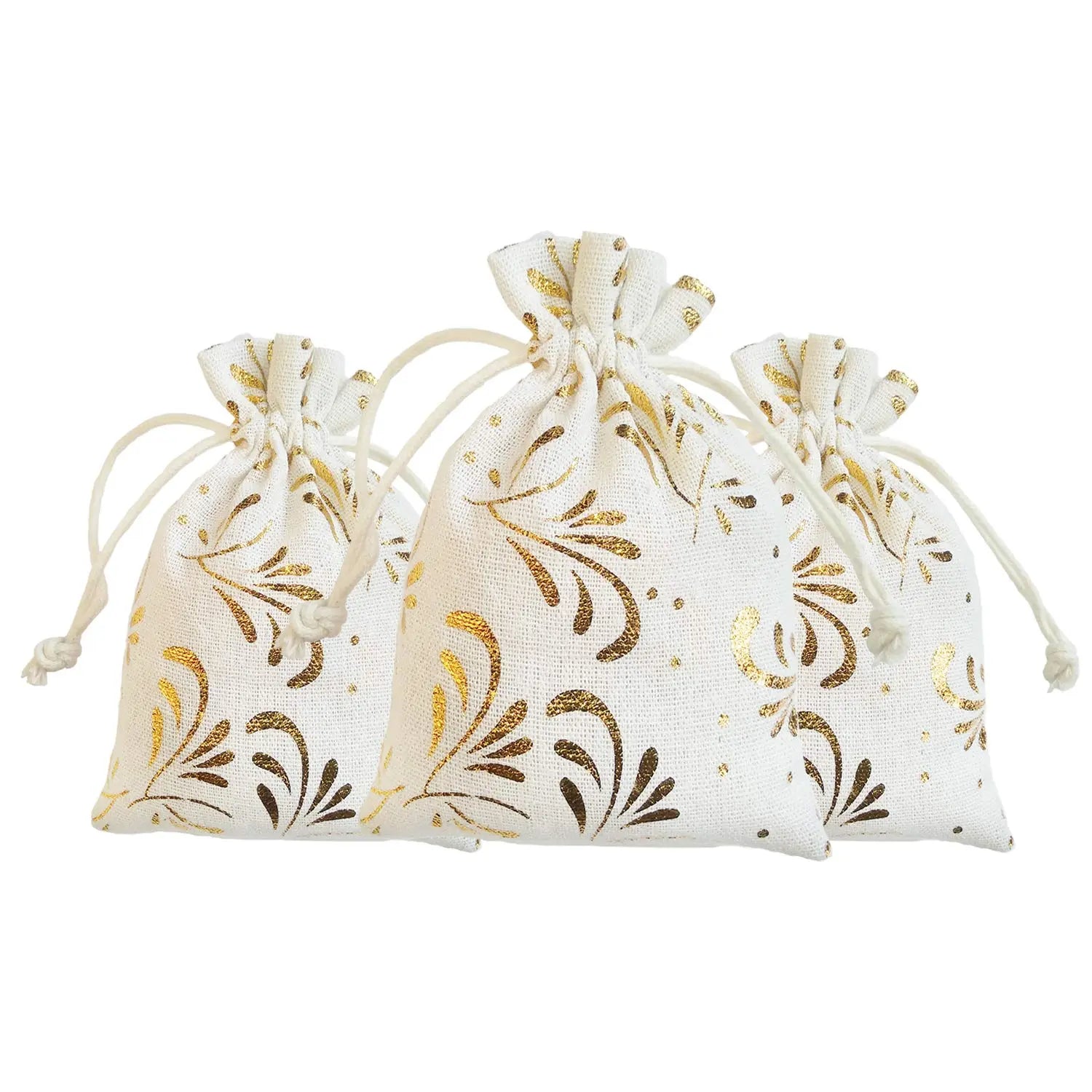 Cotton Printed Drawstring Gift Bags Return Gifts Bags for Festivals, Functions LifeKrafts