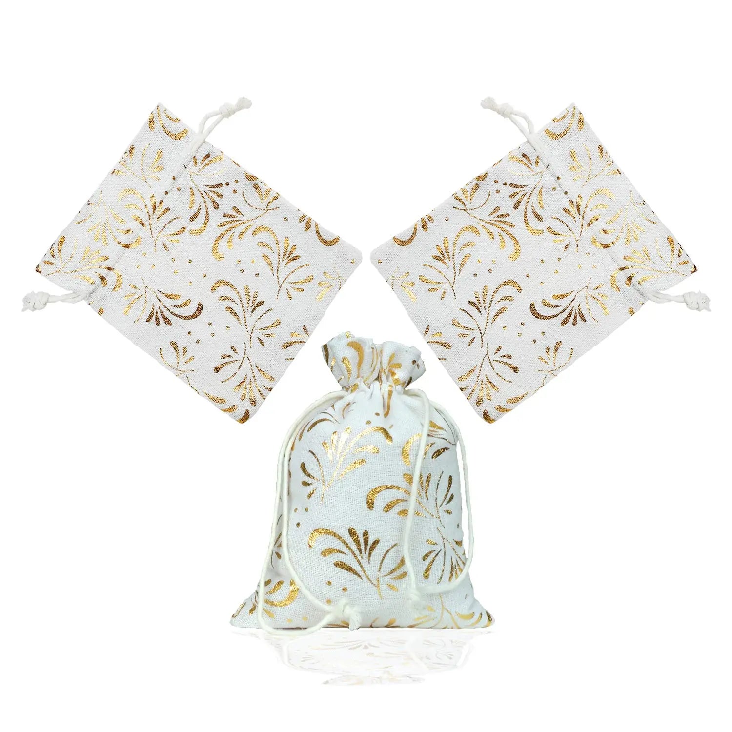 Cotton Printed Drawstring Gift Bags Return Gifts Bags for Festivals, Functions LifeKrafts
