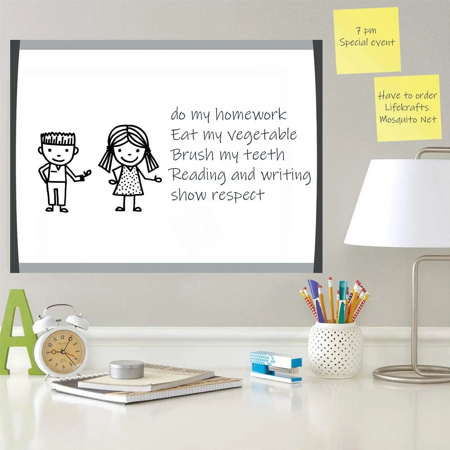 Dry Erase Magnetic White Board | Size: (23 x 17) inches - Pack of 1,dry erase white board LifeKrafts