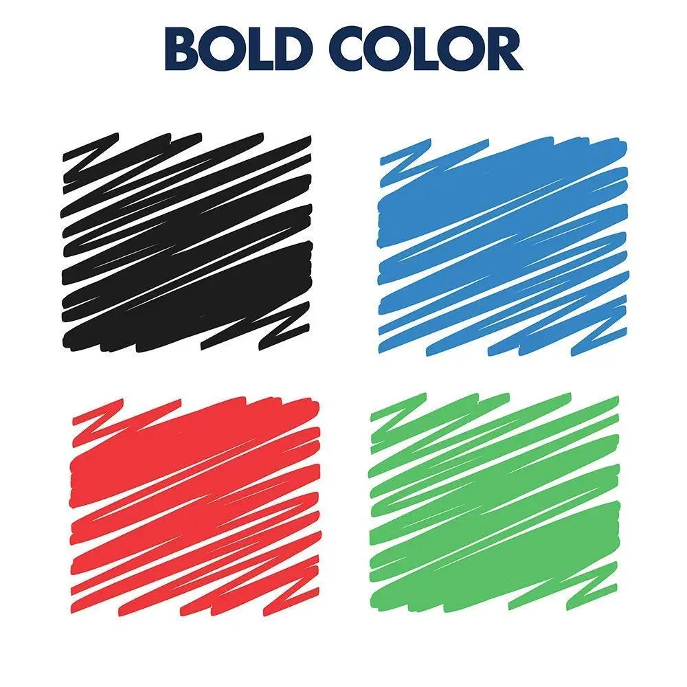 Dry erase marker ink colours in black blue red and green for whiteboard writing