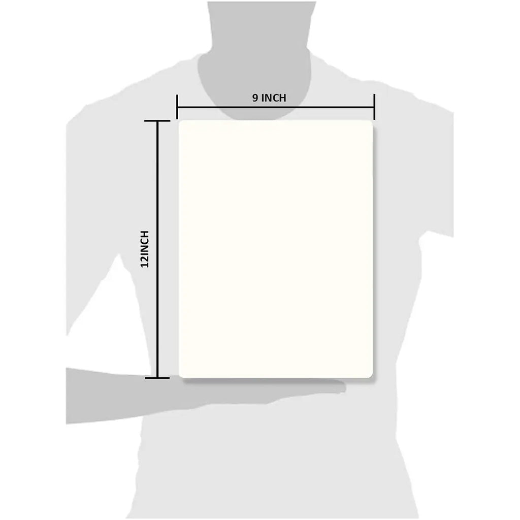 9 x 12 inch portable single-sided dry erase lapboard showing board dimensions