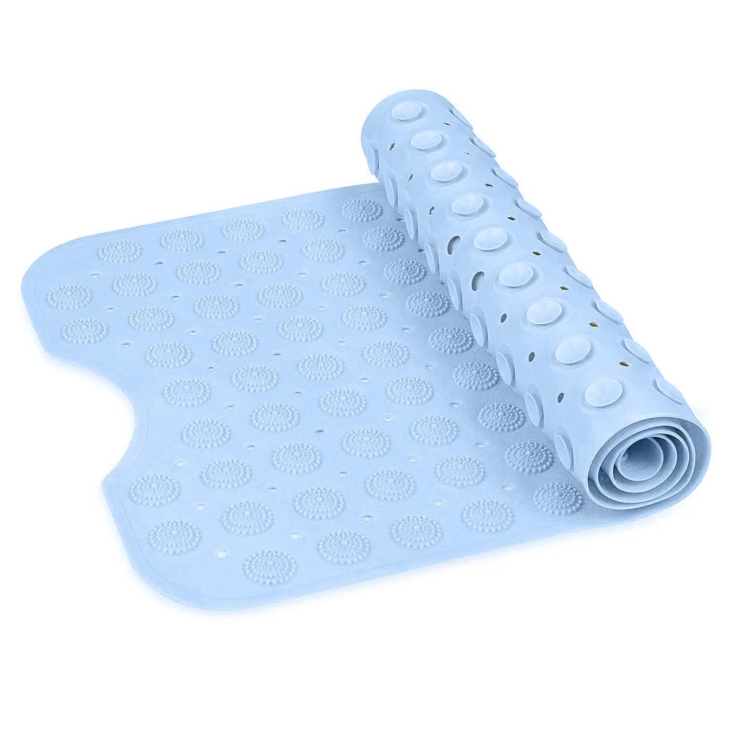 Experia Anti Slip Bath Mat with Suction Cup - 100 X 40 CM (Blue Color with Accu Pebble) Bath Mats & Rugs LifeKrafts