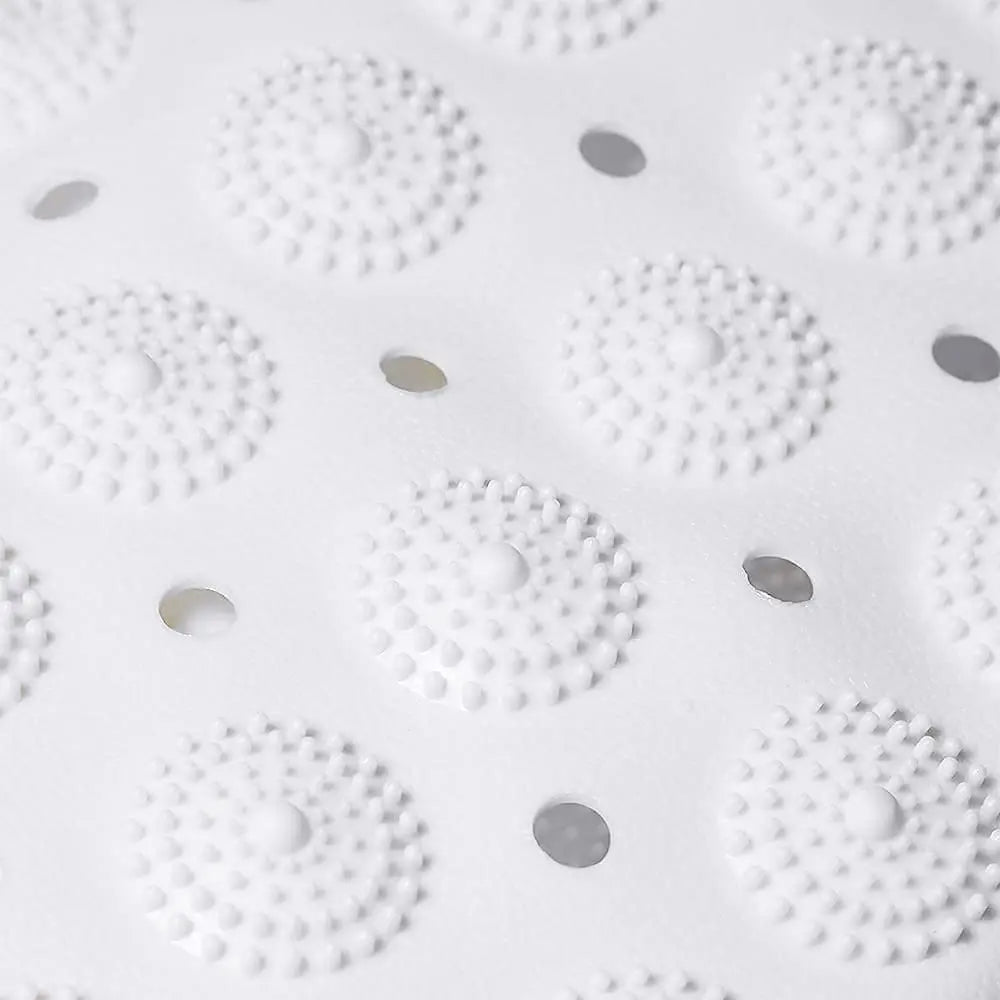Experia Anti Slip Bath Mat with Suction Cup - 100*40 cm (White Color with Accu Pebble) LifeKrafts