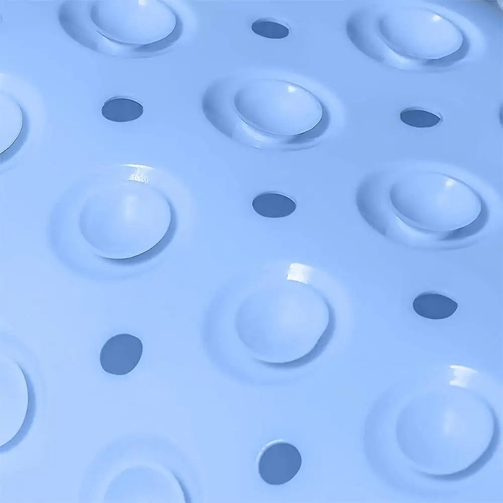 Experia Anti Slip Bath Mat with Suction Cup - 106 X 60 CM (Blue Color with Accu Pebble) LifeKrafts