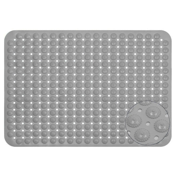 Experia Anti Slip Bath Mat with Suction Cup - 106 X 60 CM (Grey Color With Accu Pebble) Bath Mats & Rugs LifeKrafts