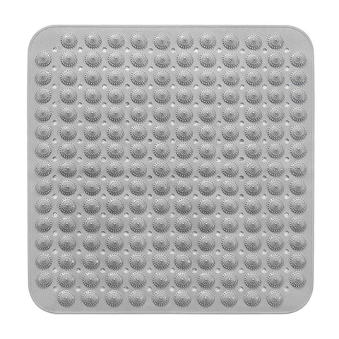 LifeKrafts grey Accu Pebble anti-slip bath mat with drainage holes for bathroom and shower