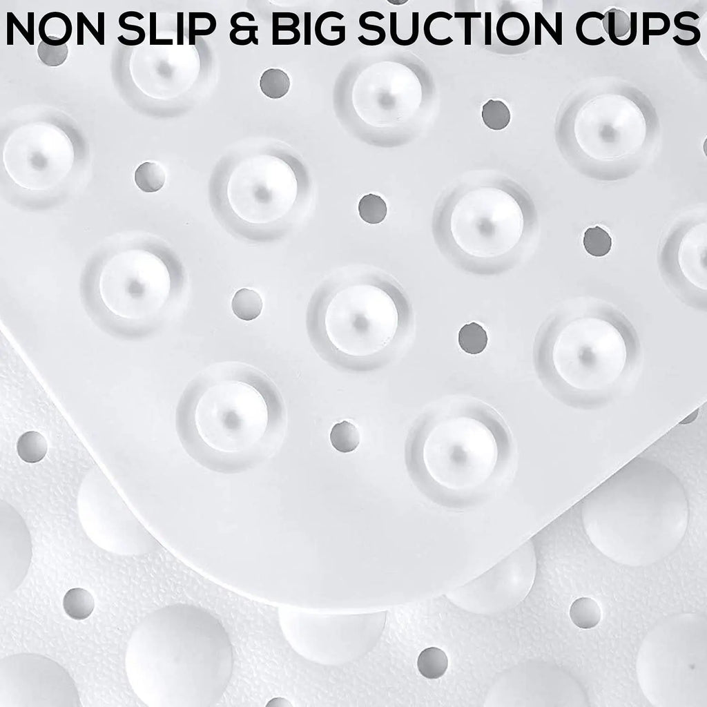 Experia Anti-Slip with Suction Cup Bath Mat, 80x80cm White (Soft-Pebble) LifeKrafts