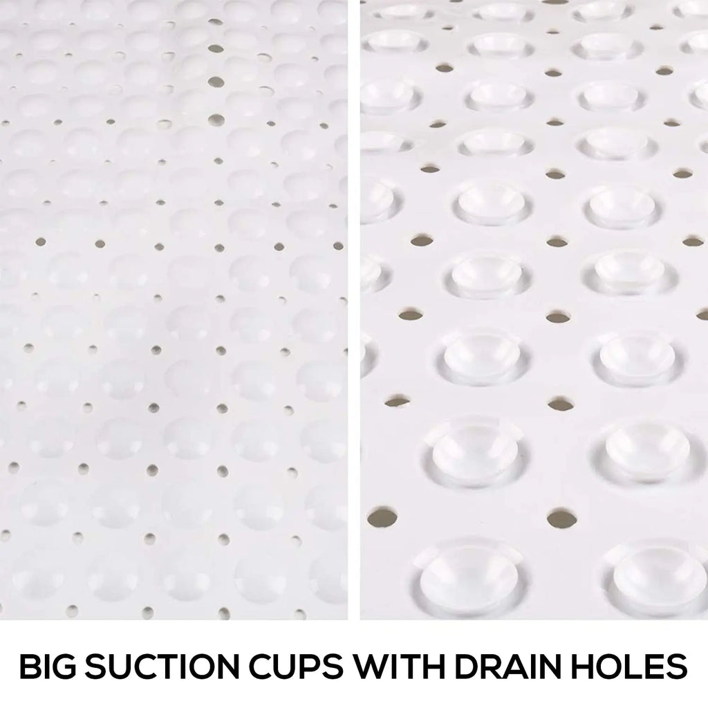 Experia Anti-Slip with Suction Cup Bath Mat, 80x80cm White (Soft-Pebble) LifeKrafts