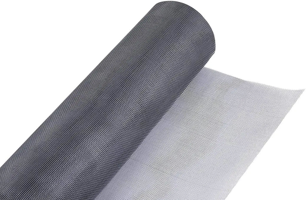 Grey fiberglass window mosquito mesh roll for custom insect screening and ventilation