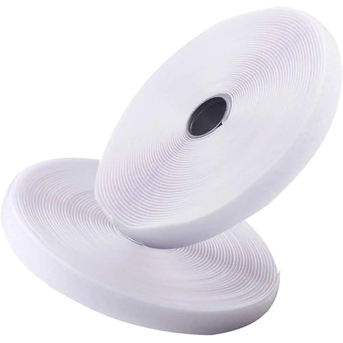 LifeKrafts white non-adhesive hook and loop tape rolls for sewing and fastening