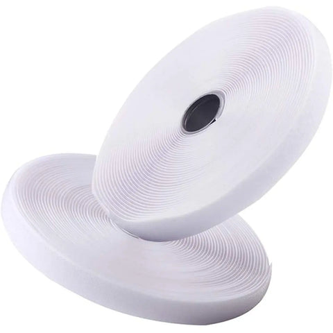 LifeKrafts white non-adhesive hook and loop tape rolls for sewing and fastening