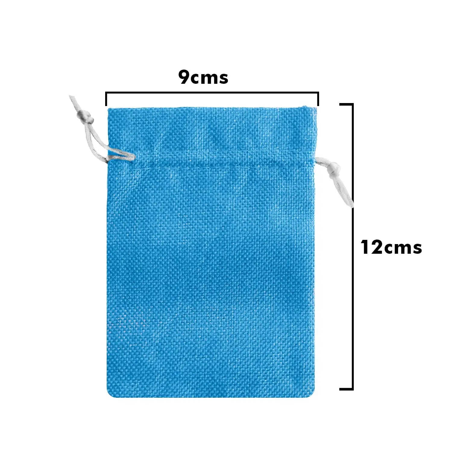 Jute Linen Pouches Christmas, Birthday and Party Favor Bags for Functions- Blue LifeKrafts