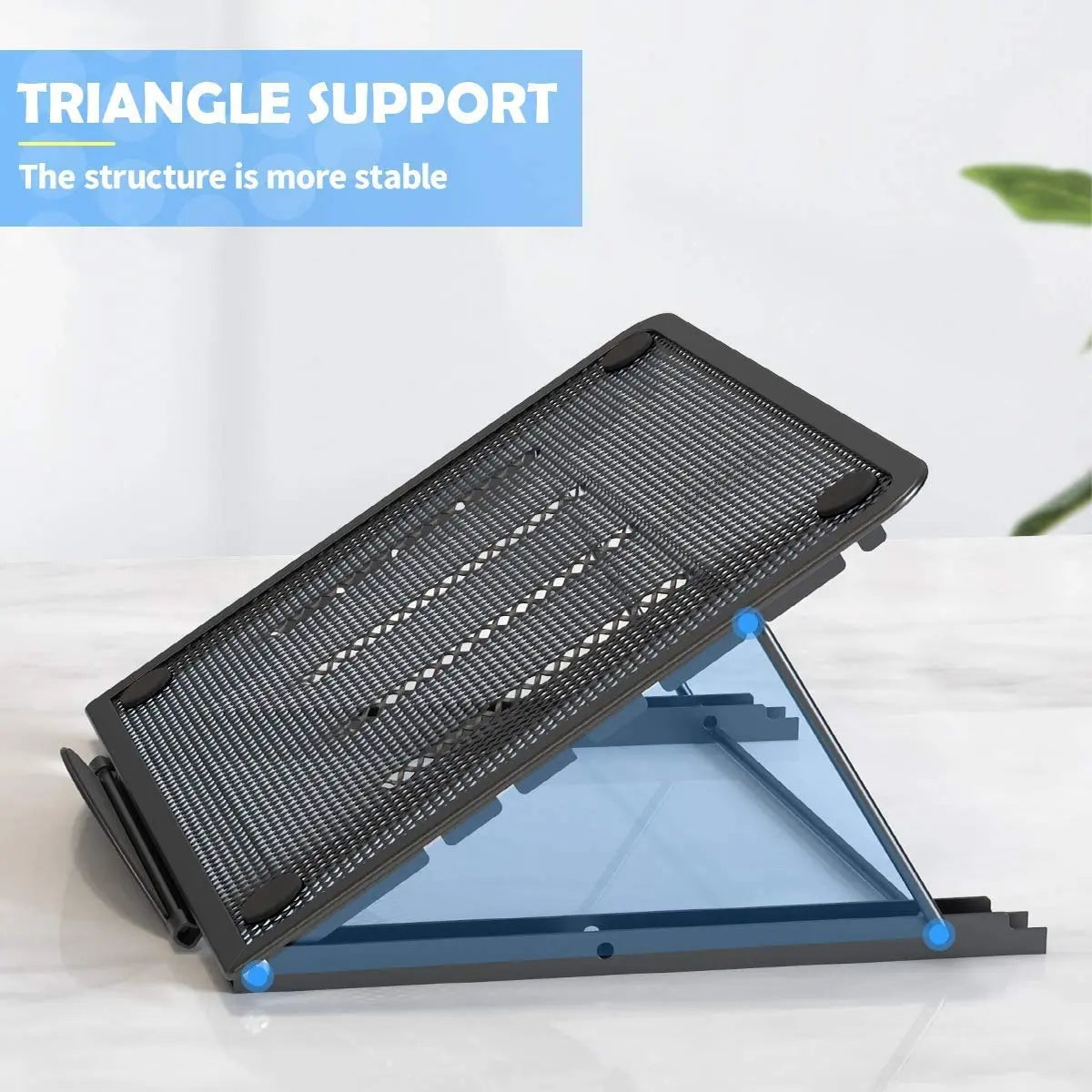 Laptop Tablet Stand, Foldable Portable Ventilated Laptop Holder (Black) laptop stand LifeKrafts