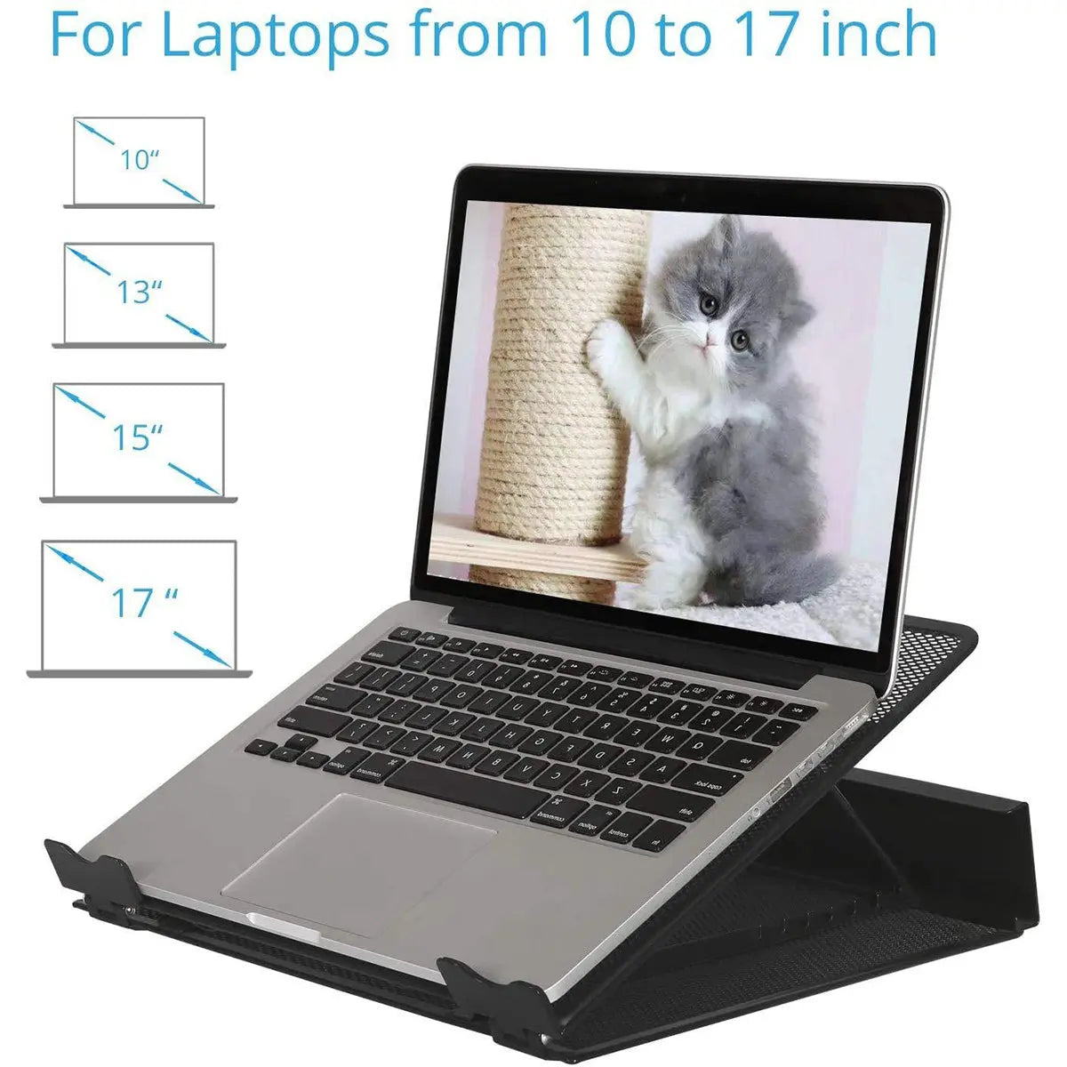 Laptop Tablet Stand, Foldable Portable Ventilated Laptop Holder (Black) laptop stand LifeKrafts