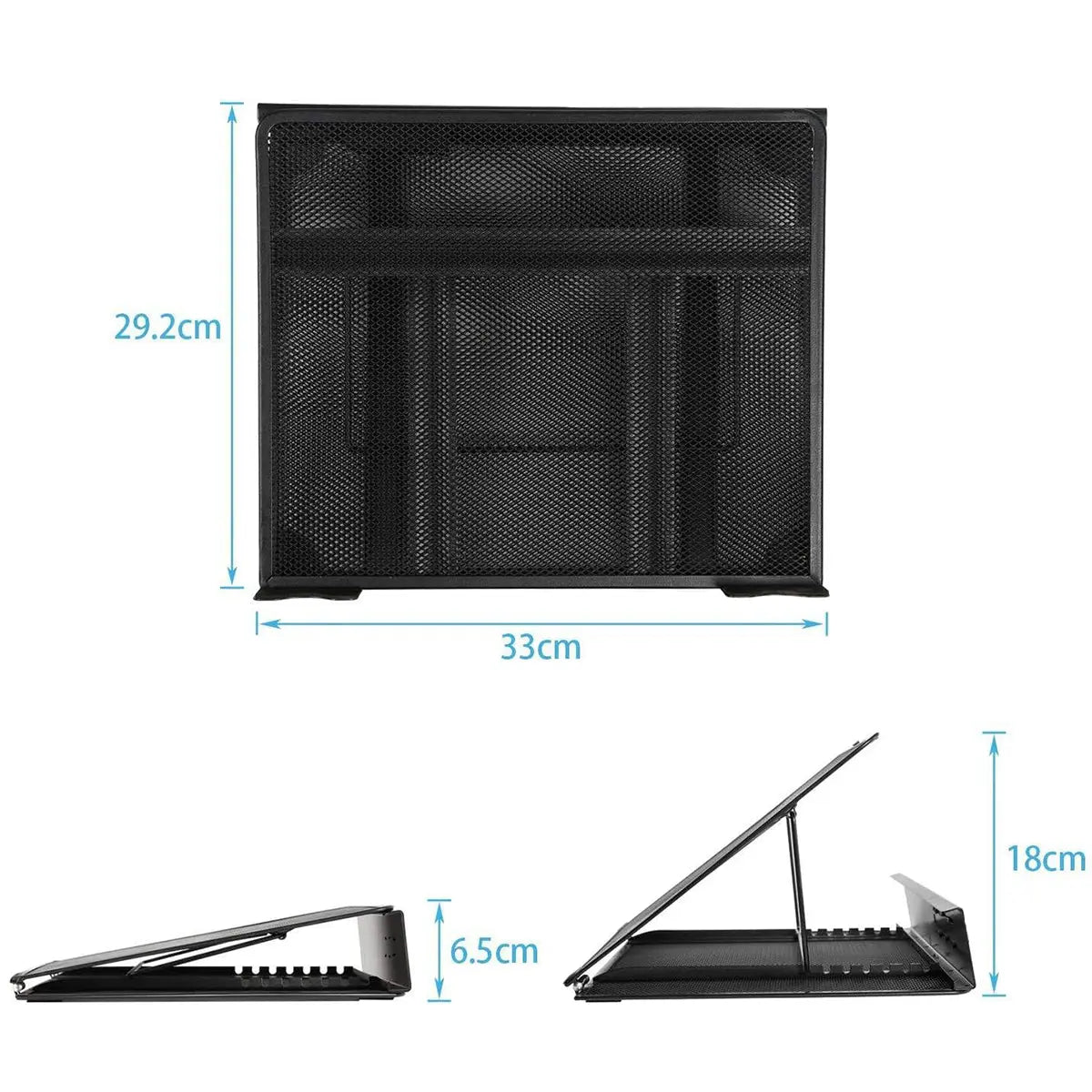 Laptop Tablet Stand, Foldable Portable Ventilated Laptop Holder (Black) laptop stand LifeKrafts