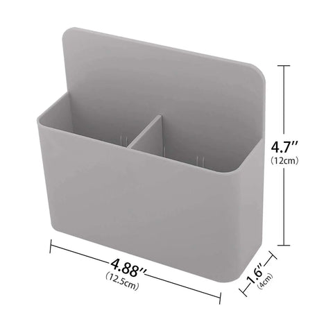 LifeKrafts grey magnetic marker pen and pencil holder with adjustable compartments