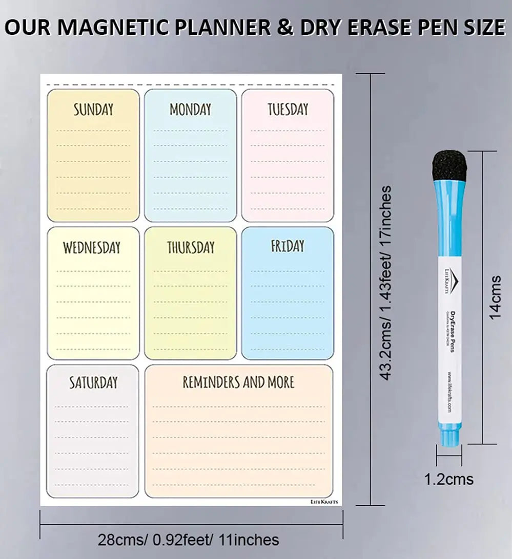 Magnetic Planner Sheet Color - Dry | Erase Board LifeKrafts