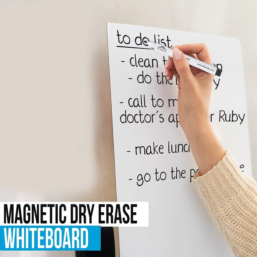 Writing To Do List on LifeKrafts Magnetic Dry Erase Whiteboard Planner Sheet for Daily Task Management