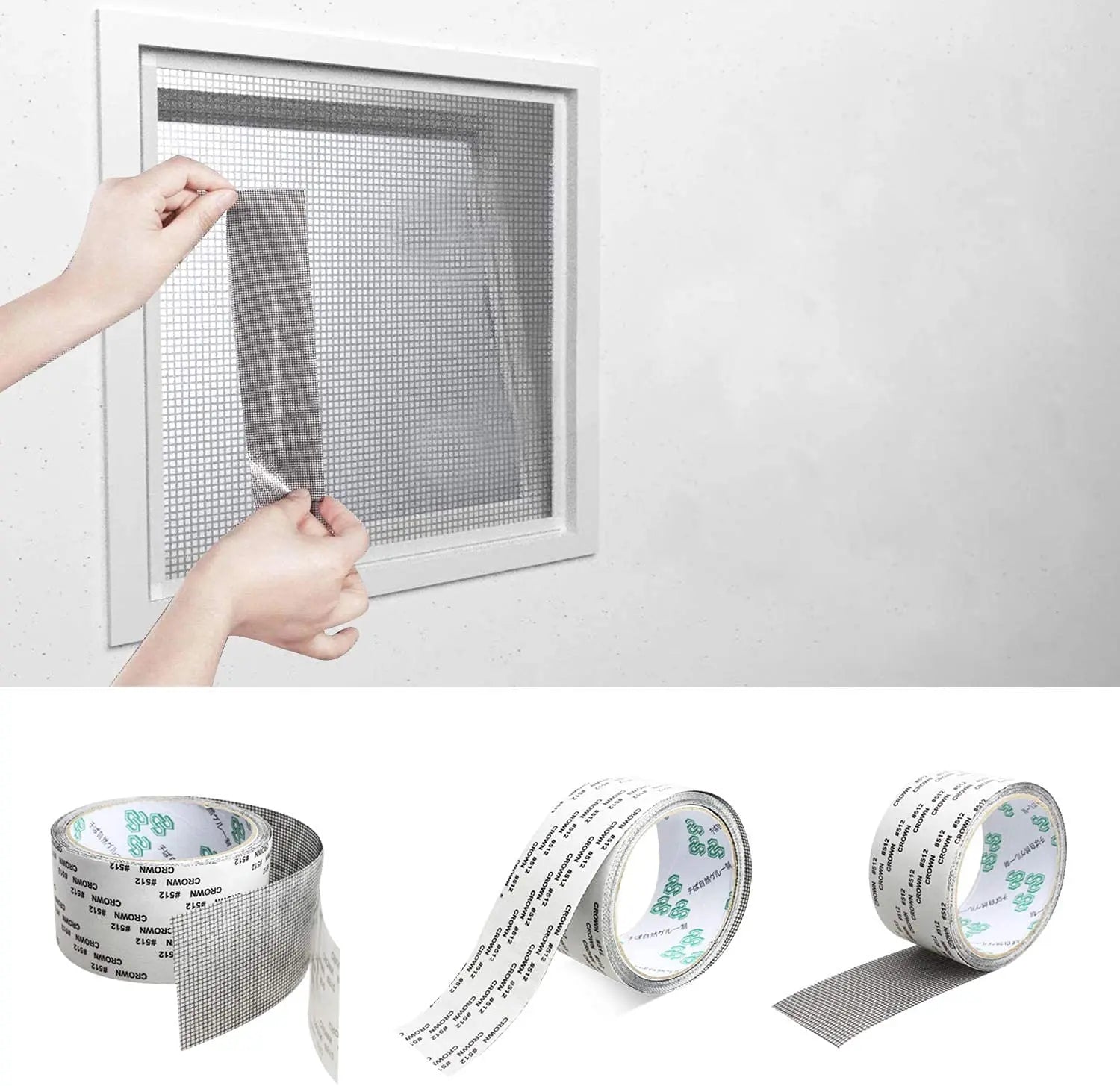 Mosquito Net Patch Repair Tape Grey Color, Size - 5 Meter x 50 MM, For Torn Door Net LifeKrafts