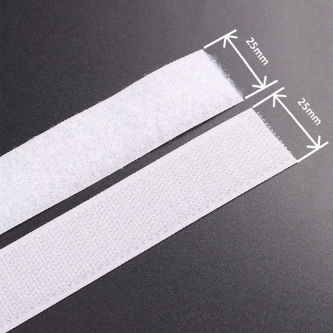 LifeKrafts white non-adhesive hook and loop tape rolls for sewing and fastening