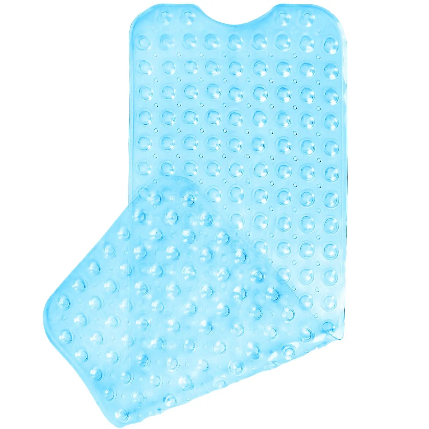 Non-Slip Eco Friendly Bath Mat- 100 *40 cm - Transparent Blue ( Soft pebble ) LifeKrafts