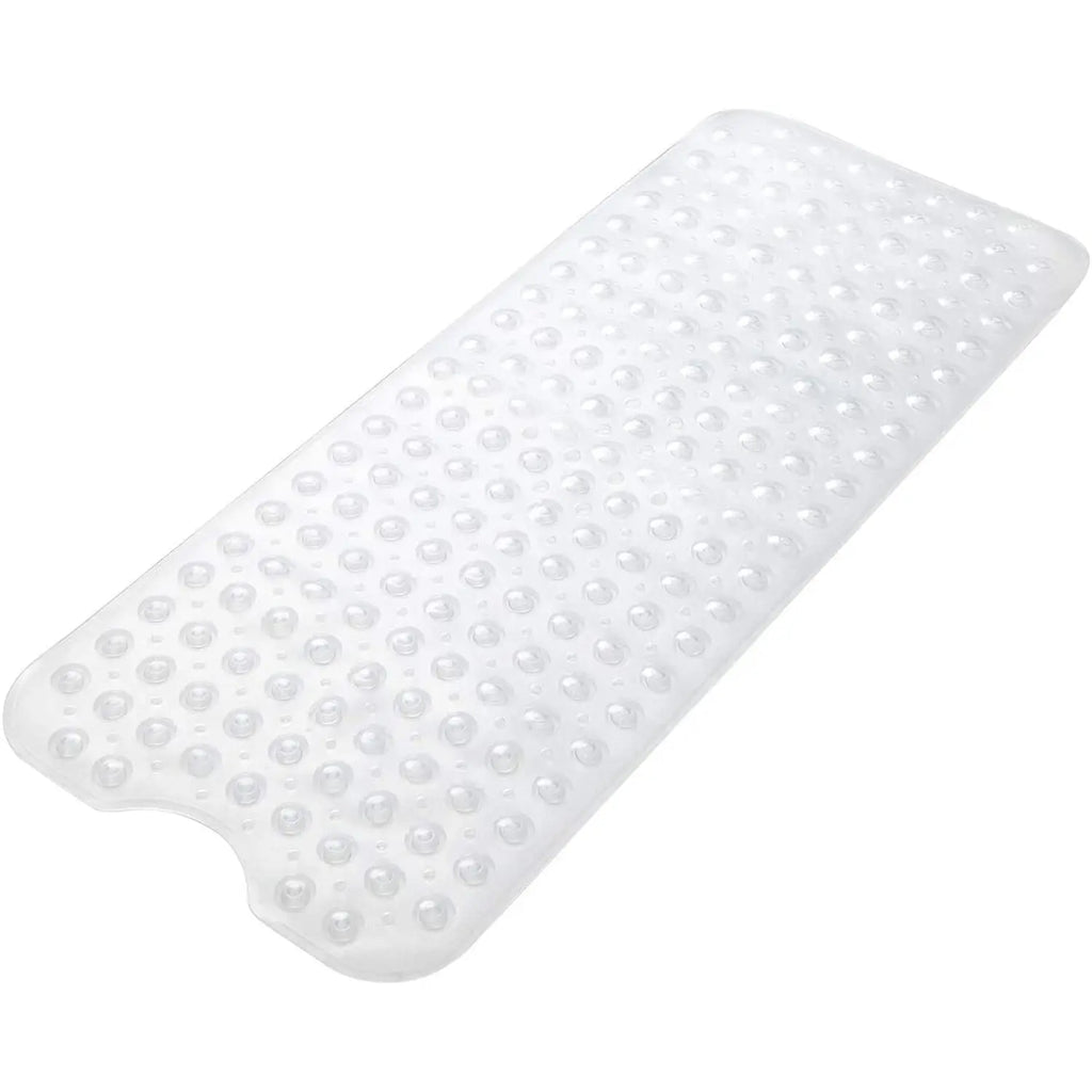 LifeKrafts transparent anti-slip bath mat with soft pebble surface for bathroom and shower