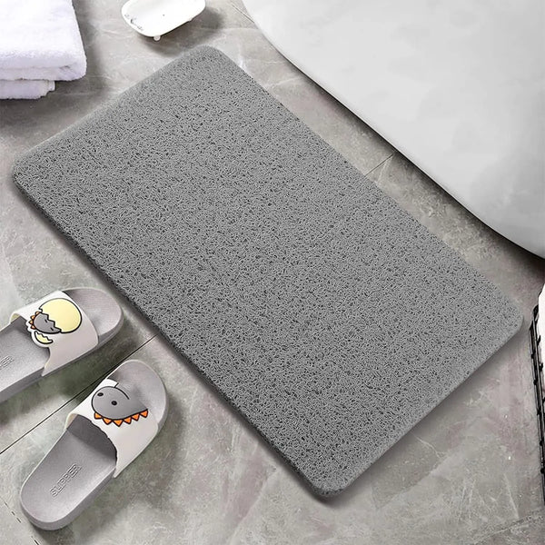 PVC Loofah Anti-Slip Shower Mat with Non-Slip Textured Backing Quick Drying anti-skid floor mats LifeKrafts