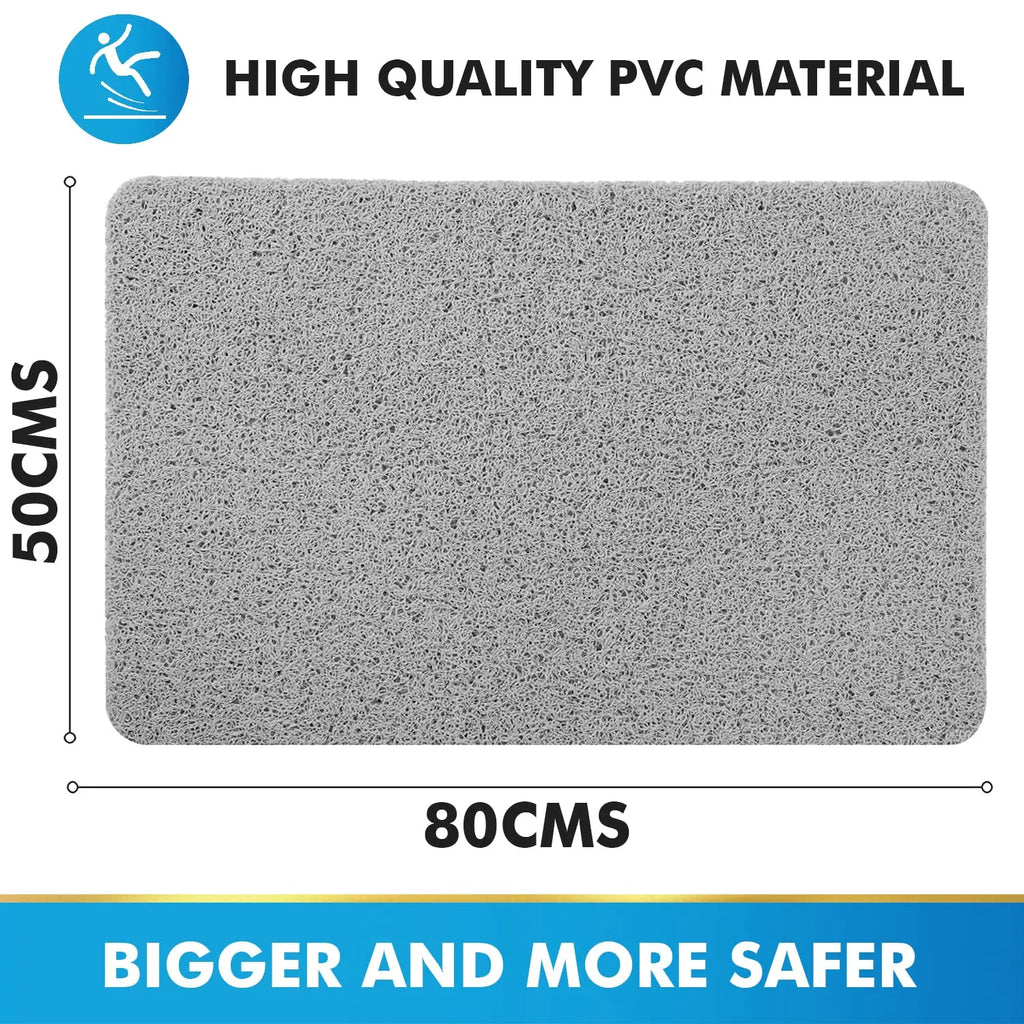 PVC Loofah Anti-Slip Shower Mat with Non-Slip Textured Backing Quick Drying anti-skid floor mats LifeKrafts