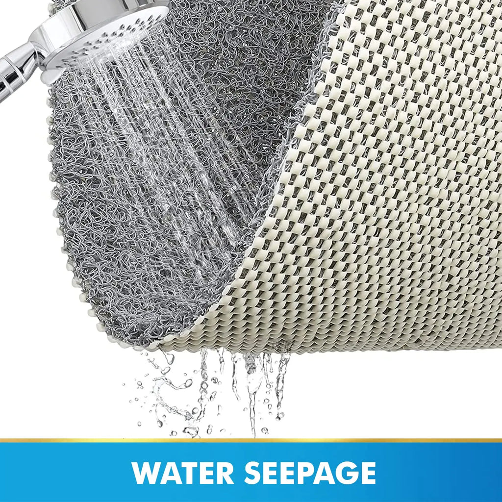 PVC Loofah Anti-Slip Shower Mat with Non-Slip Textured Backing Quick Drying anti-skid floor mats LifeKrafts