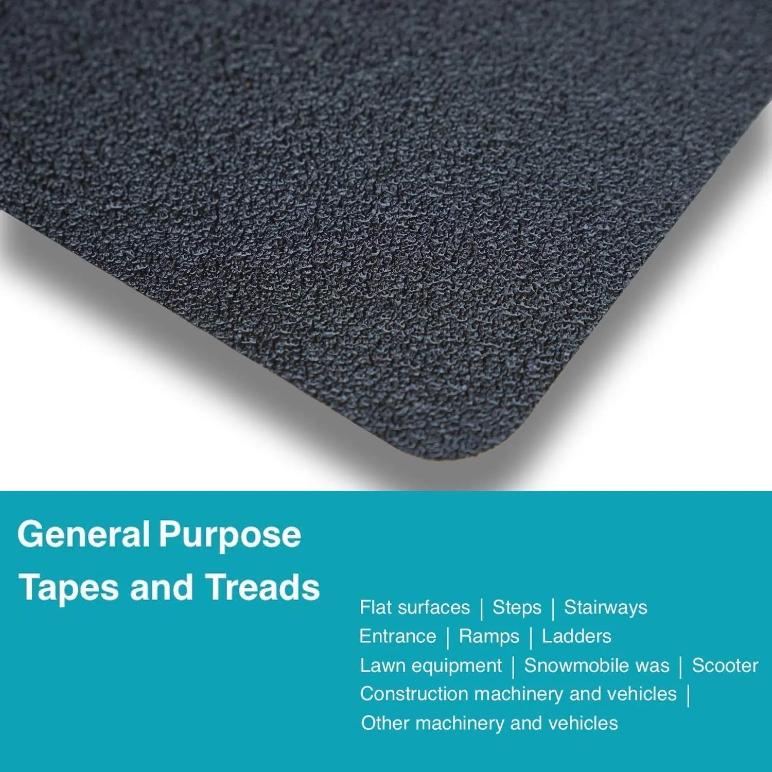 Pre-cut Non Slip PEVA Strips for Staircase, Indoor, Outdoor | Pack of 10, Size 60x15cms, Black color| LifeKrafts